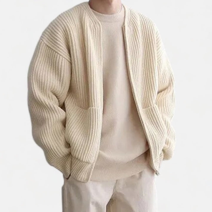Stylish Men's Zippered Cardigan for Ultimate Comfort