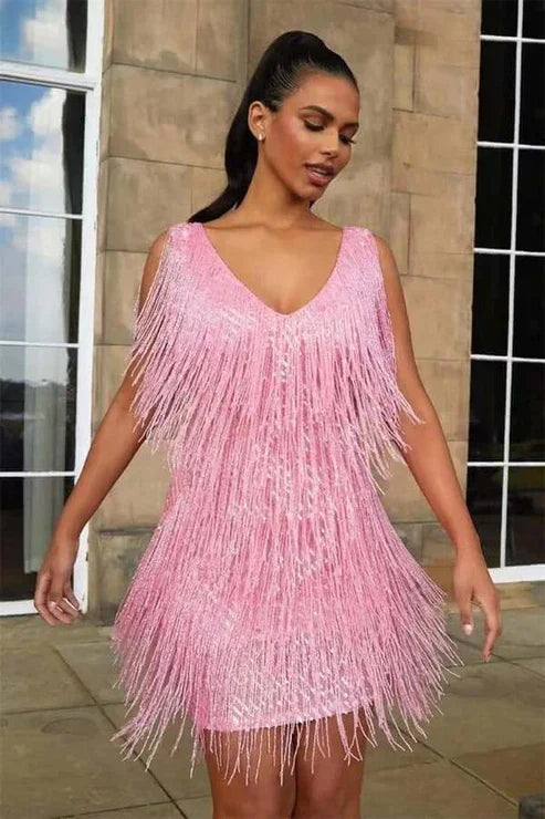 Stunning V-Neck Glamour Evening Gown