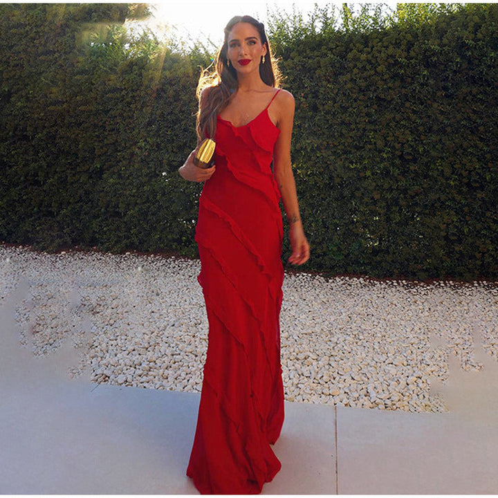 Exquisite Ruffled Dress for Effortless Elegance