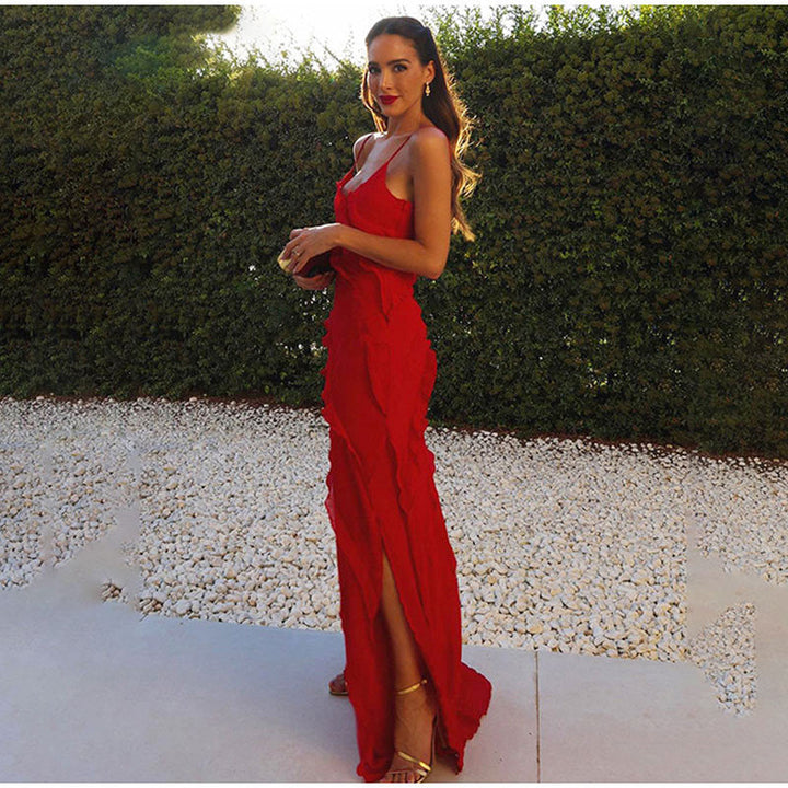 Exquisite Ruffled Dress for Effortless Elegance