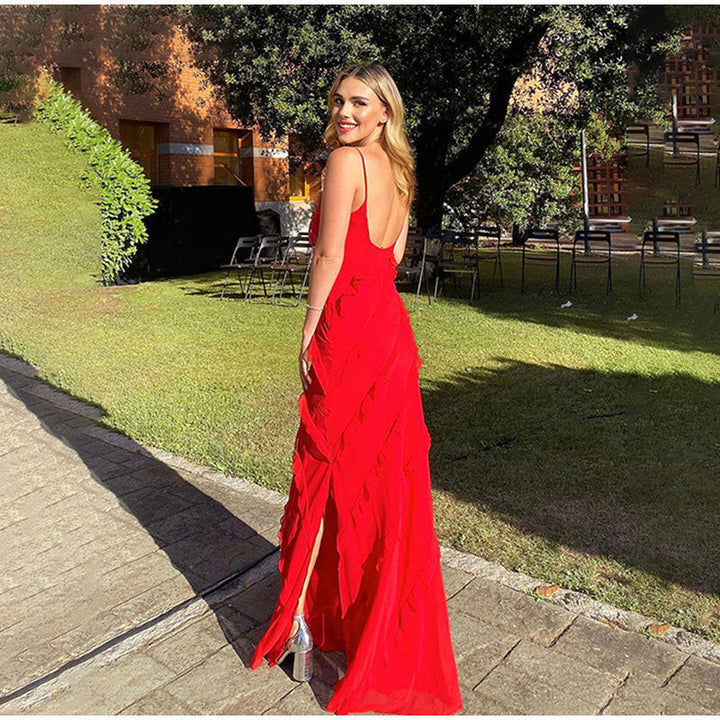 Exquisite Ruffled Dress for Effortless Elegance