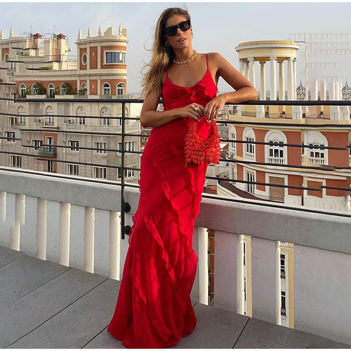 Exquisite Ruffled Dress for Effortless Elegance
