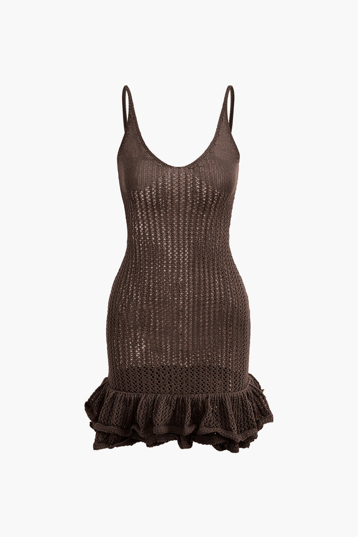 Chic Open Knit Mini Dress