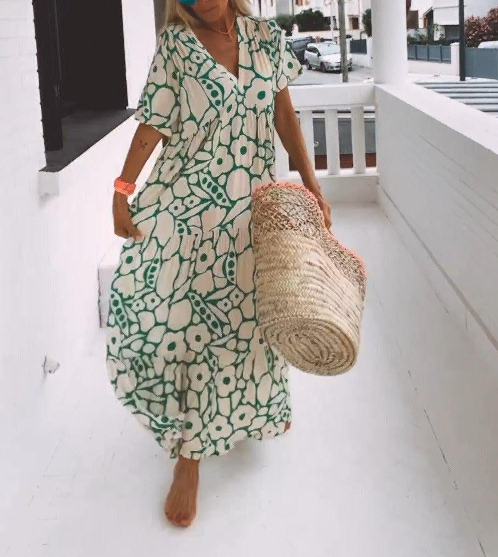 Elegant Short Sleeve Maxi Dress for Effortless Style