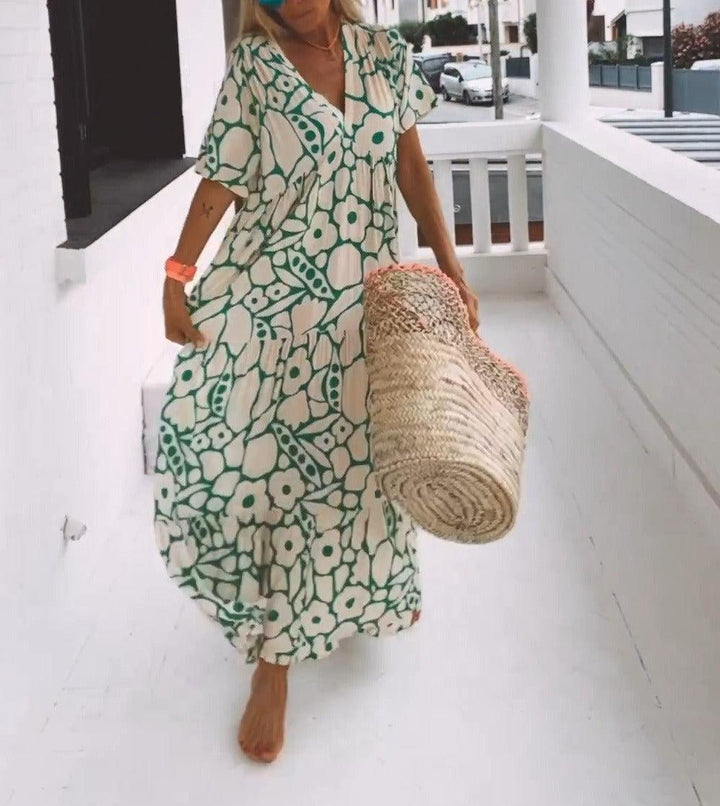 Elegant Short Sleeve Maxi Dress for Effortless Style