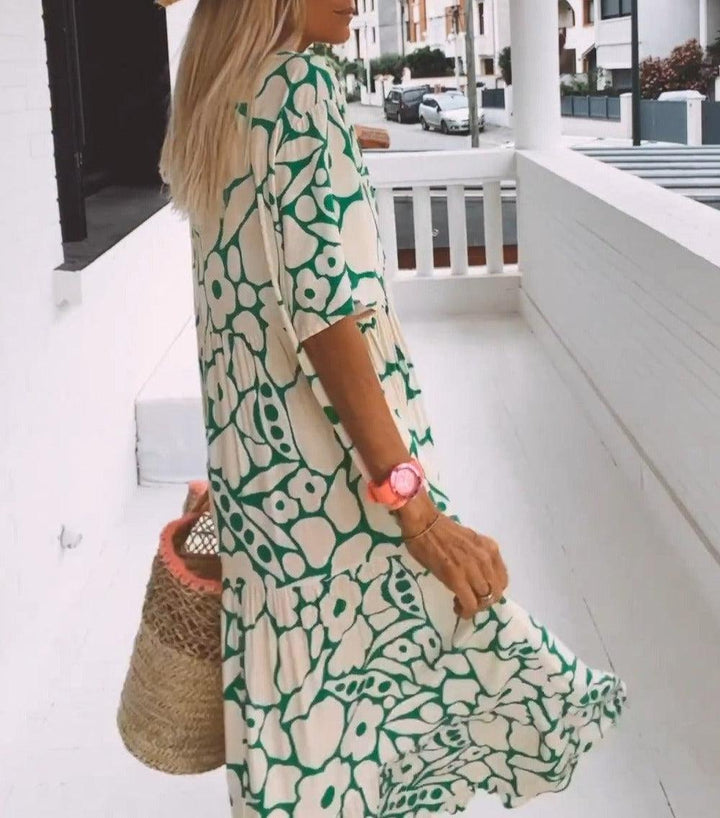 Elegant Short Sleeve Maxi Dress for Effortless Style