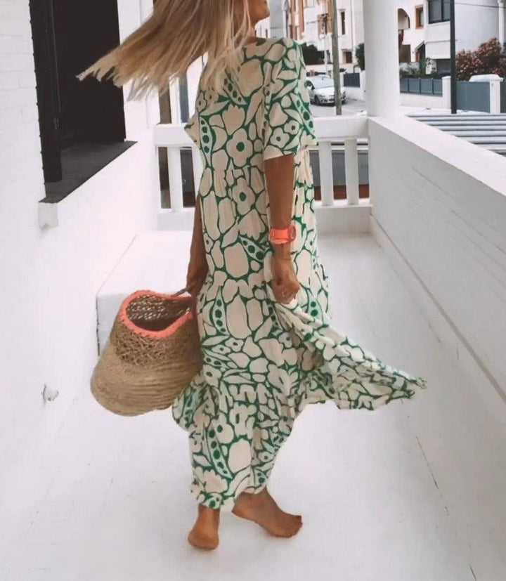Elegant Short Sleeve Maxi Dress for Effortless Style