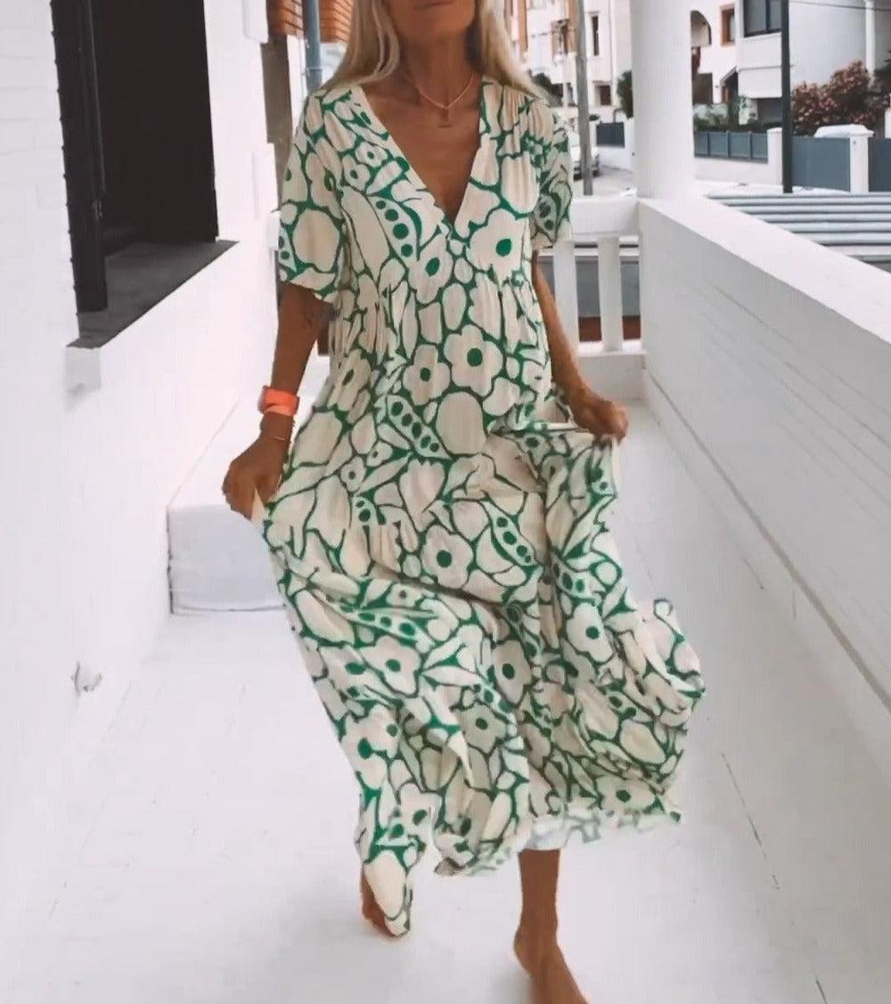 Elegant Short Sleeve Maxi Dress for Effortless Style