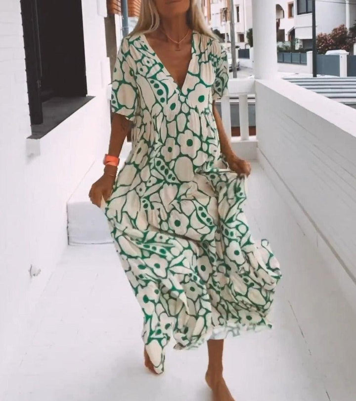 Elegant Short Sleeve Maxi Dress for Effortless Style