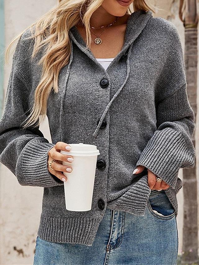 Chic Grey Hoodie Sweater