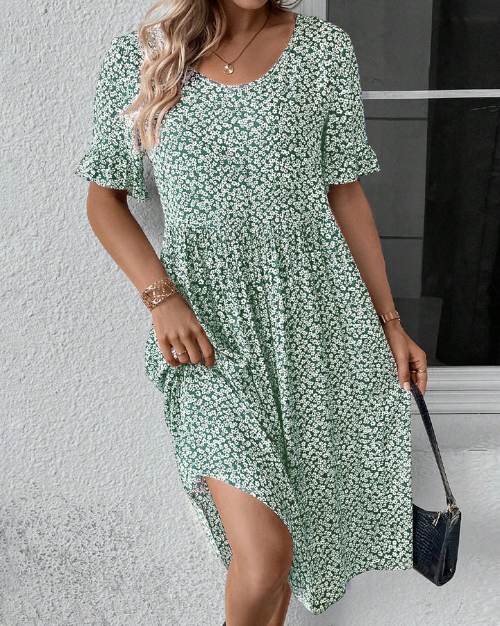 Chic Floral Midi Dress for Effortless Elegance