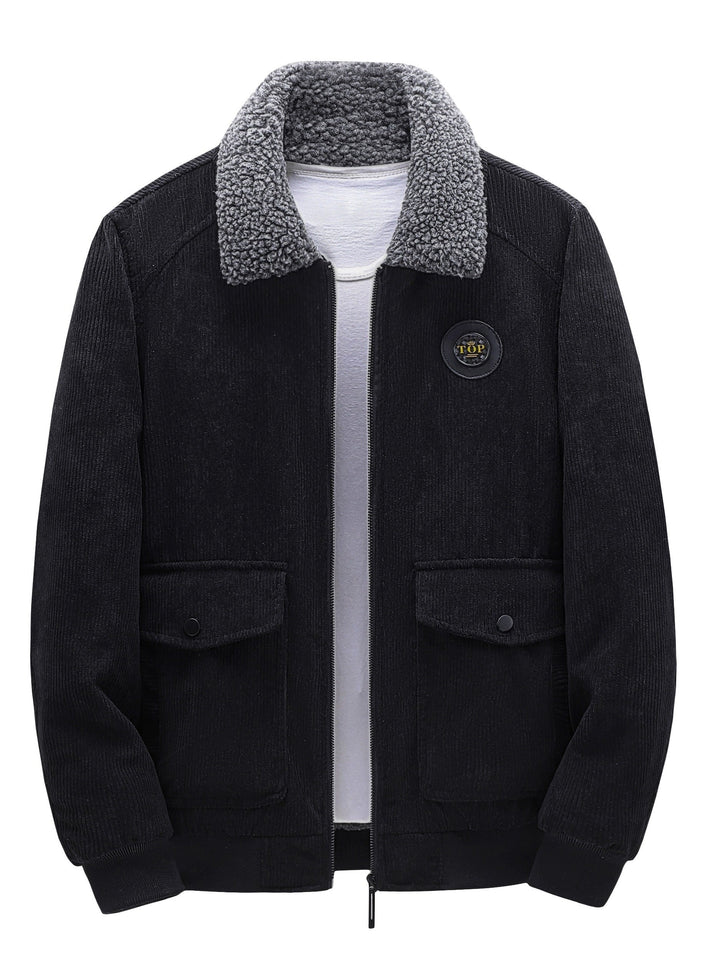 Stylish Corduroy Jacket with Multiple Pockets