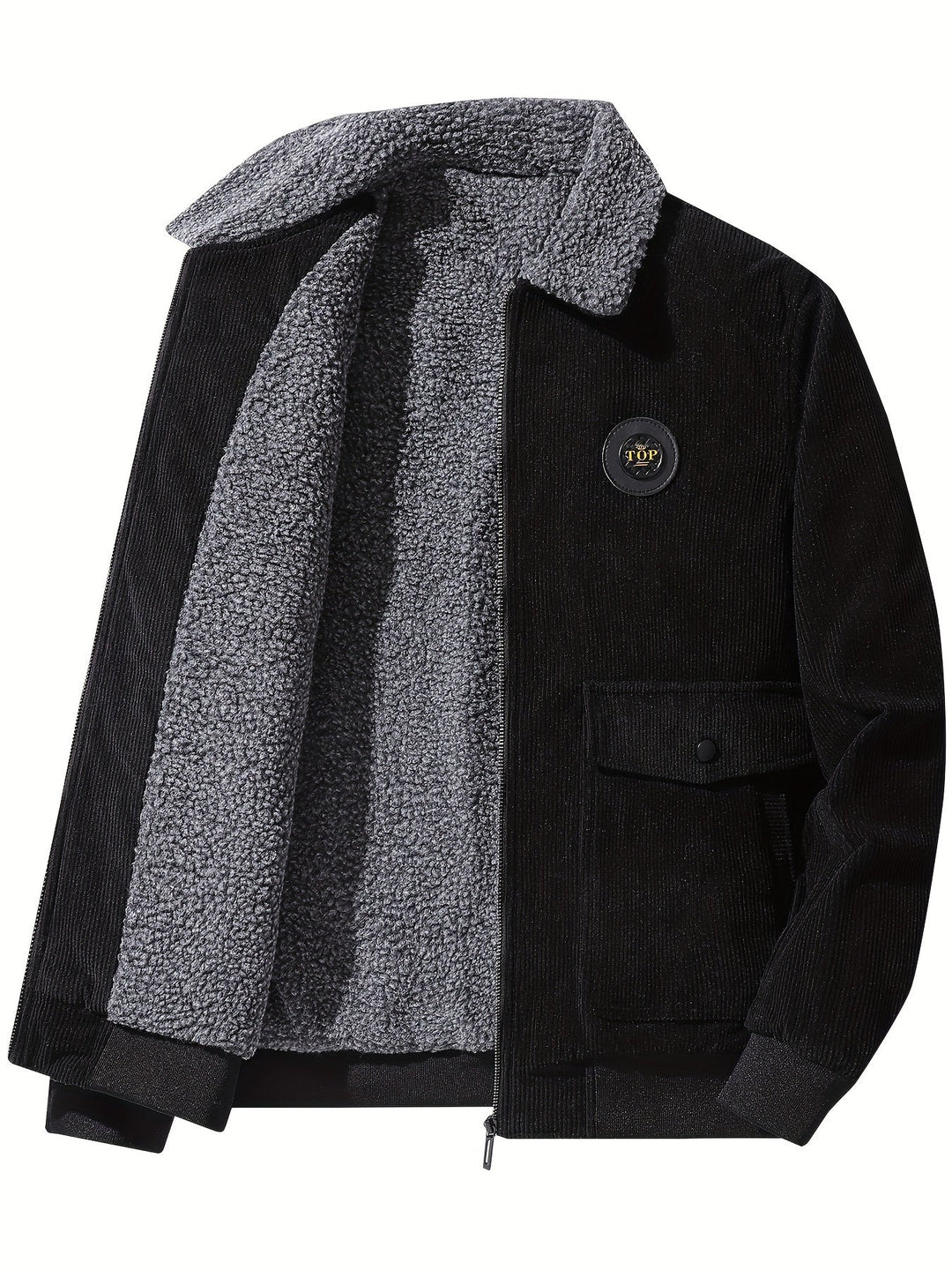 Stylish Corduroy Jacket with Multiple Pockets