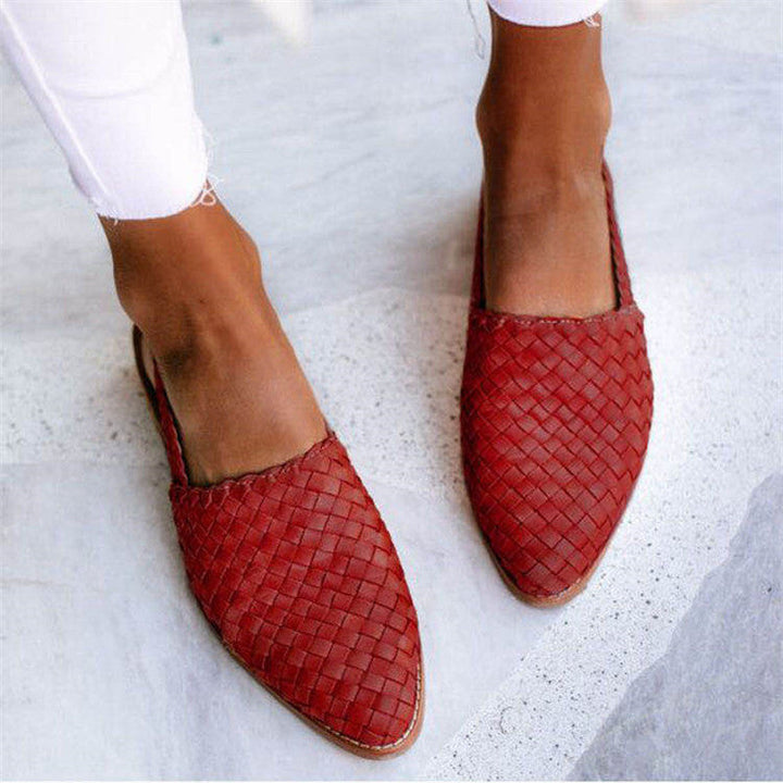 Chic Leather Braided Sandals