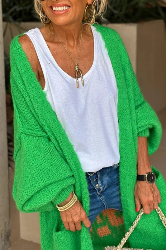 Cozy Long Knitted Cardigan for Effortless Style