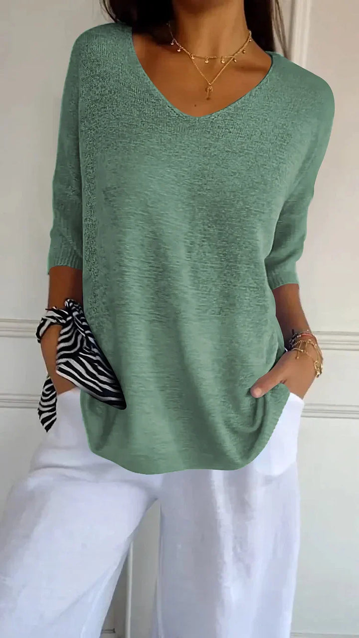 Snug V-Neck Knit Sweater for Ultimate Comfort