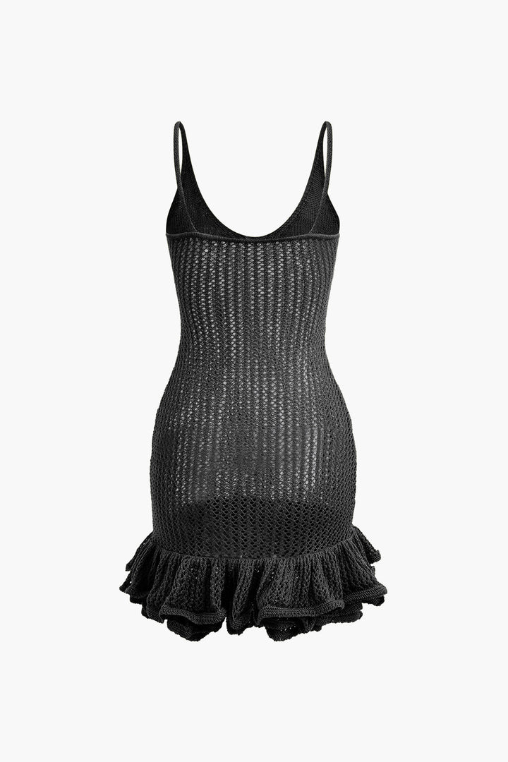 Chic Open Knit Mini Dress