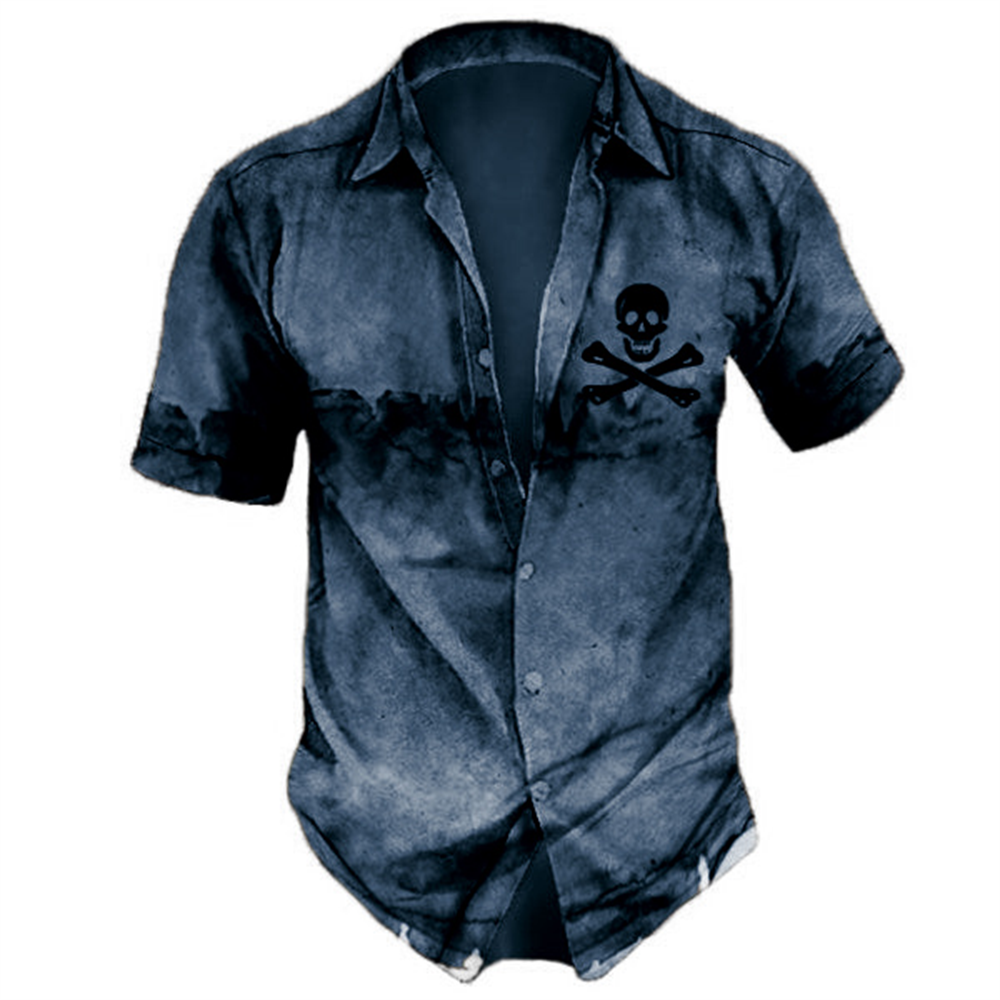 Tropical Vibes Hawaiian Skull Tee
