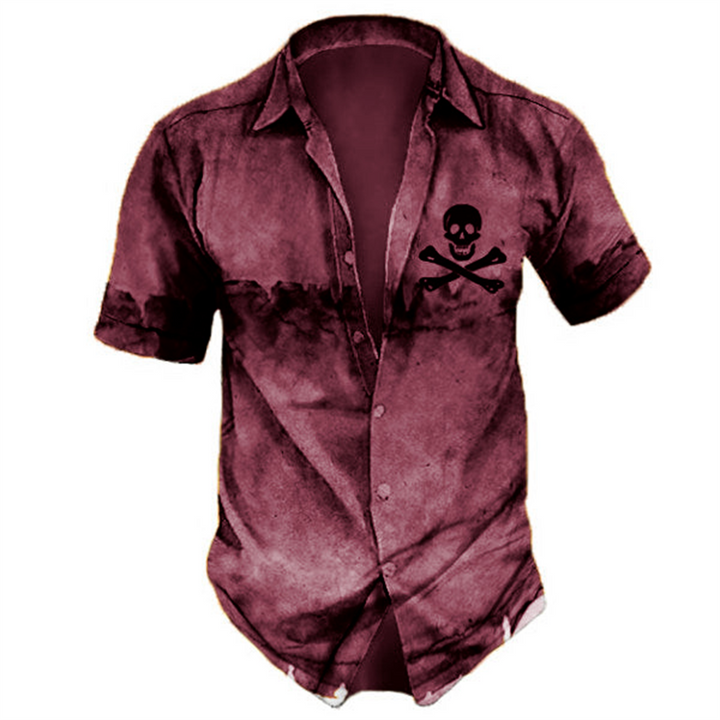 Tropical Vibes Hawaiian Skull Tee