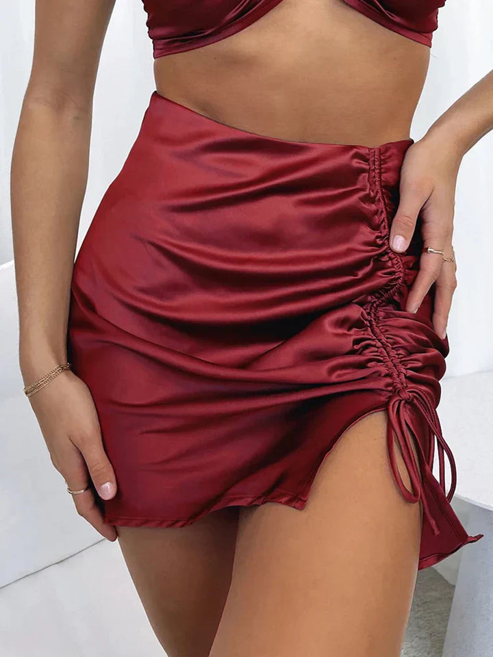 Chic Satin Mini Skirt