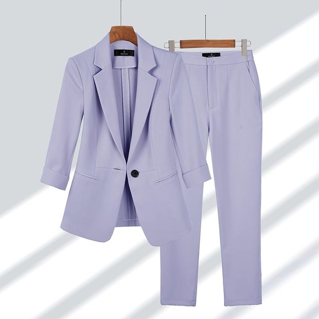 Chic Blazer and Trousers Ensemble