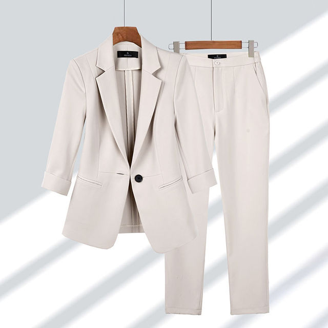 Chic Blazer and Trousers Ensemble