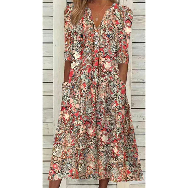 Chic Ivy Bohemian Cotton Dress