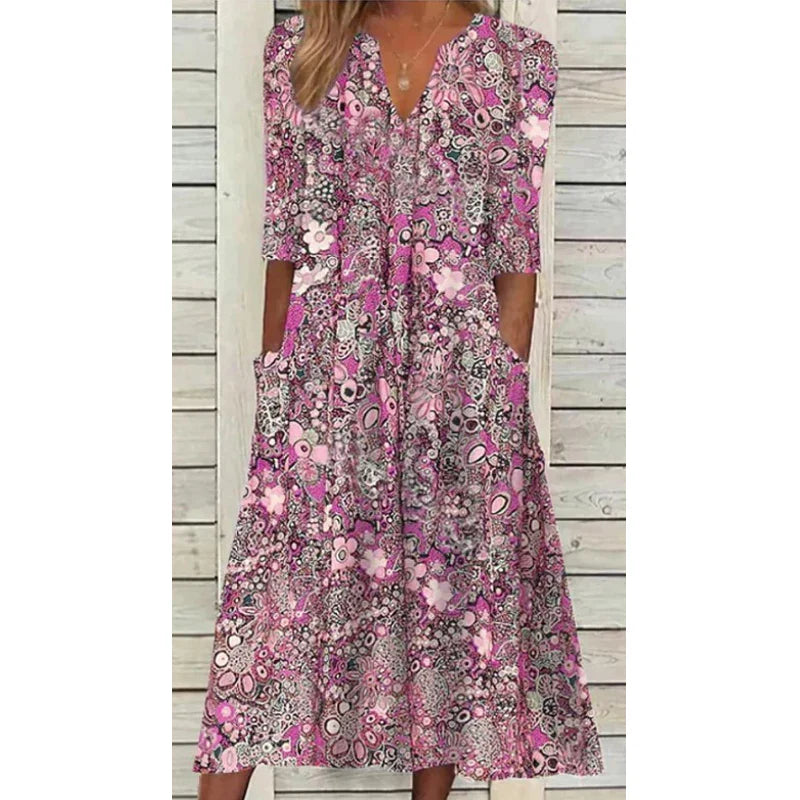 Chic Ivy Bohemian Cotton Dress