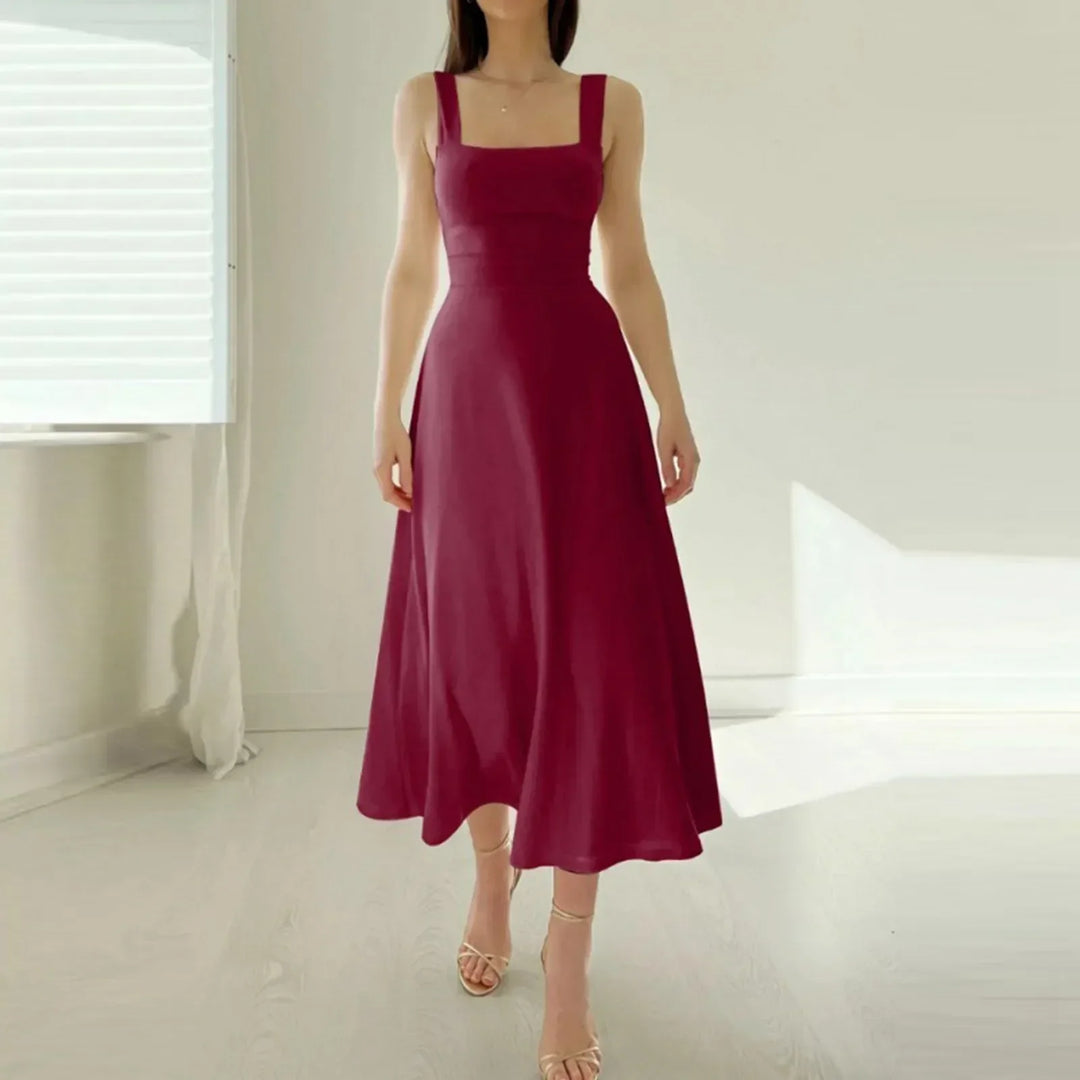 Chic Square Neckline Dress for Effortless Elegance