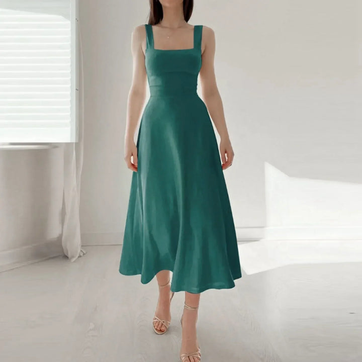 Chic Square Neckline Dress for Effortless Elegance