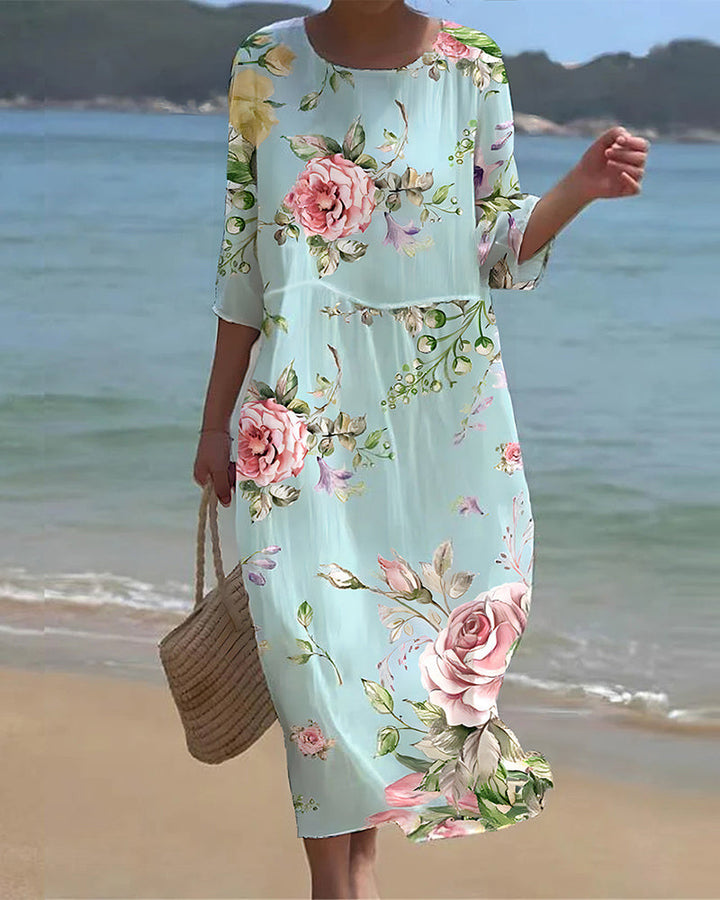 Exquisite Floral Elegance Dress