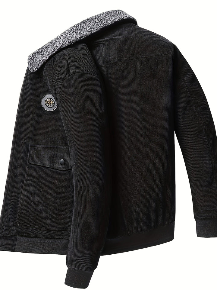 Stylish Corduroy Jacket with Multiple Pockets