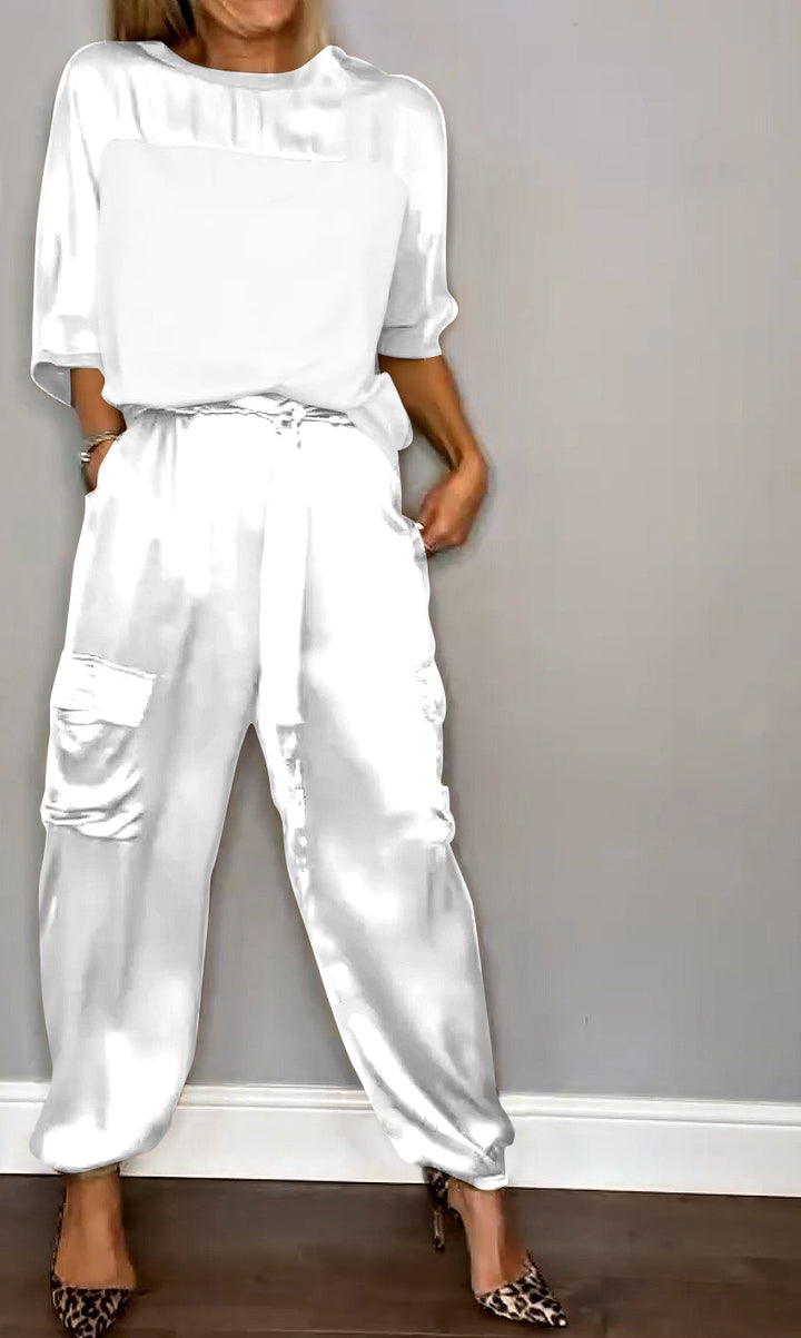 Chic Long Sleeve Top and Matching Pants Set