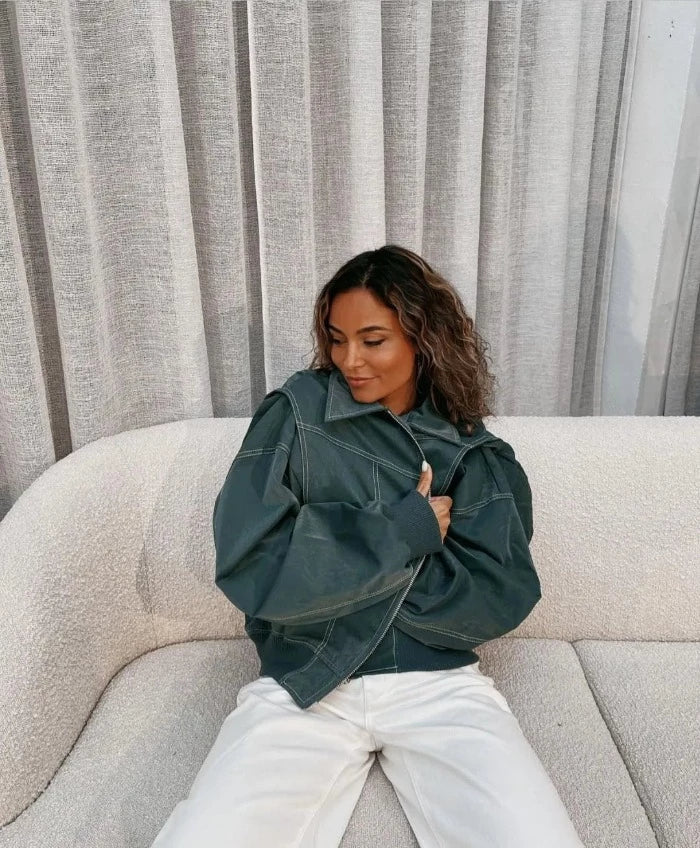 Stylish Oversized Leather Jacket for a Bold Look