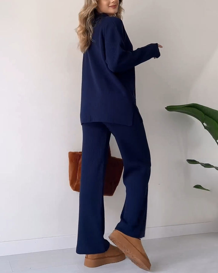 Cozy Chic: Knitted Two-Piece Set