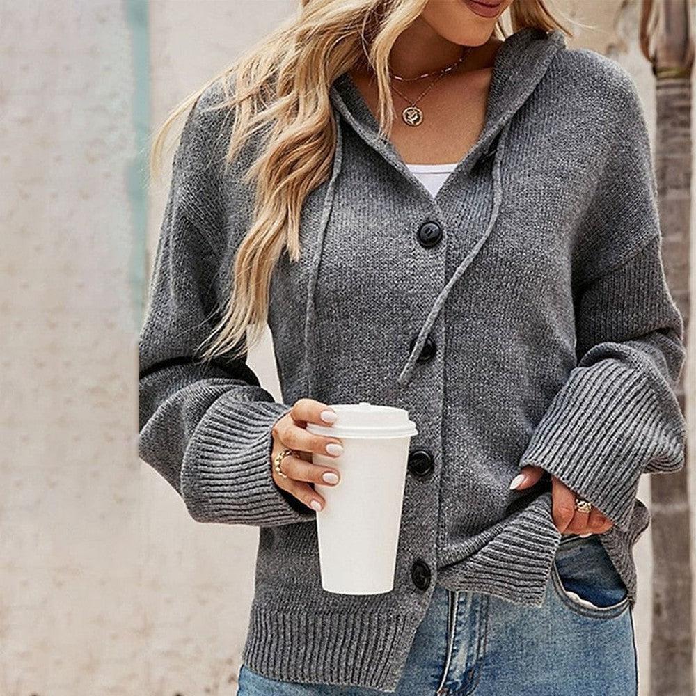 Chic Grey Hoodie Sweater