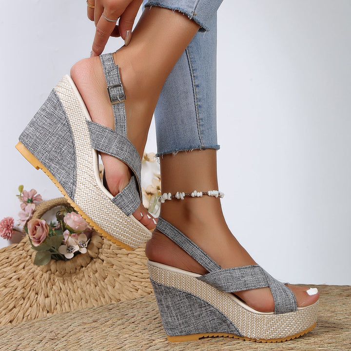 Chic Women's Wedge Sandals with Cushioned Thick Sole for Ultimate Comfort