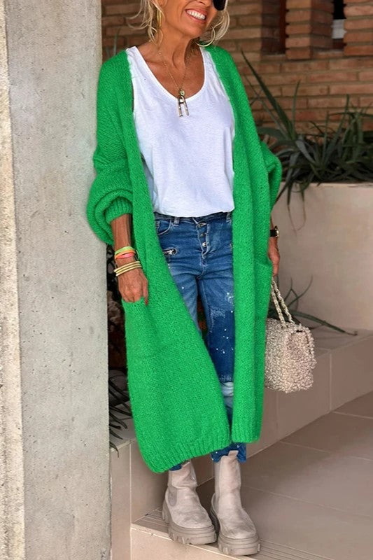 Cozy Long Knitted Cardigan for Effortless Style