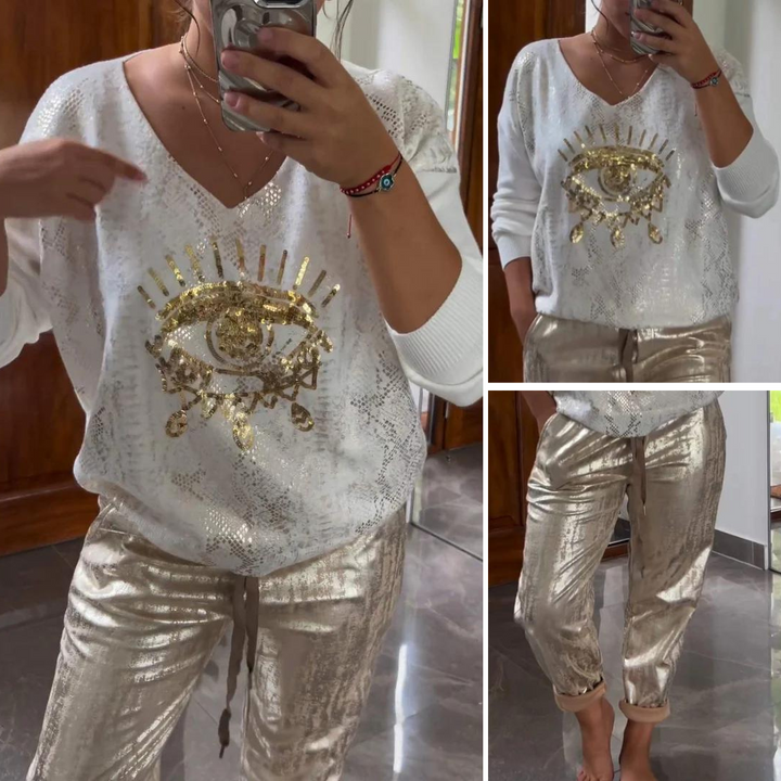 Chic Sequin Two-Piece Set for a Glamorous Look