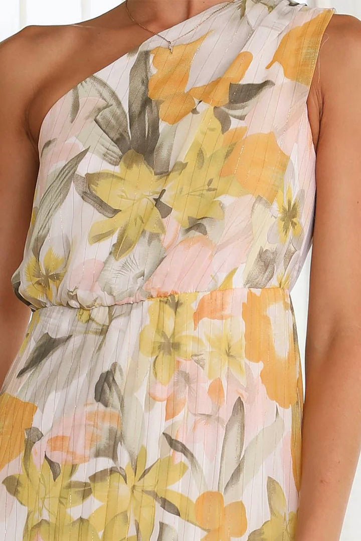 Elegant Off-Shoulder Printed Dress for Effortless Style