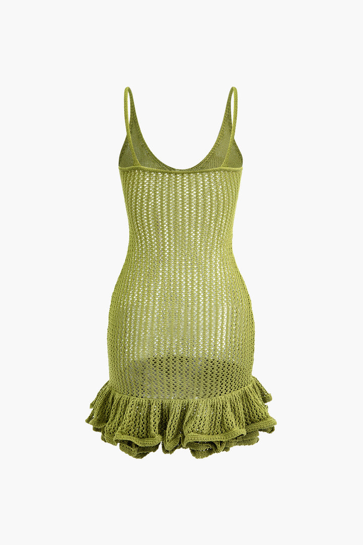Chic Open Knit Mini Dress
