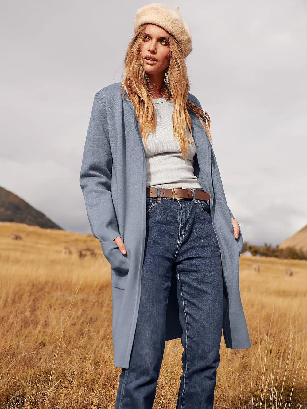 Chic and Cozy Lapel Coatigan