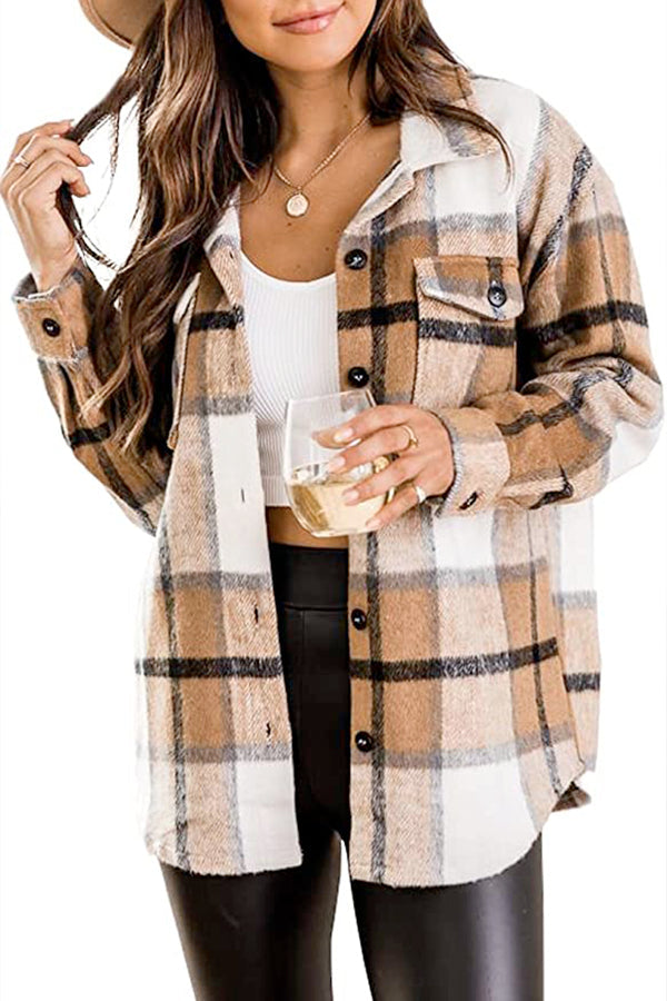 Charming Long Sleeve Plaid Flannel Shirt