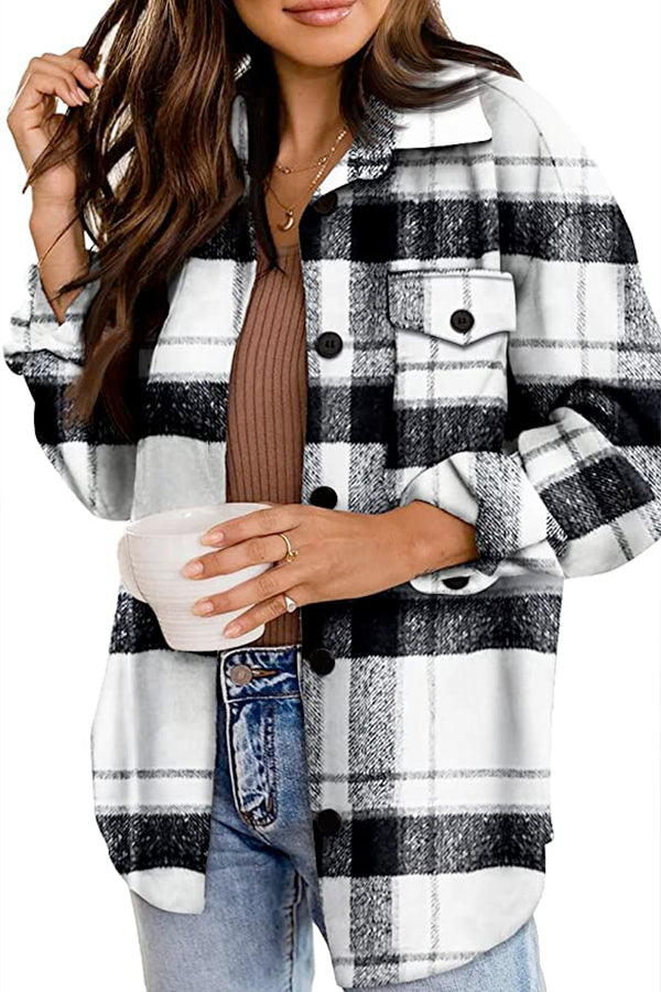 Charming Long Sleeve Plaid Flannel Shirt
