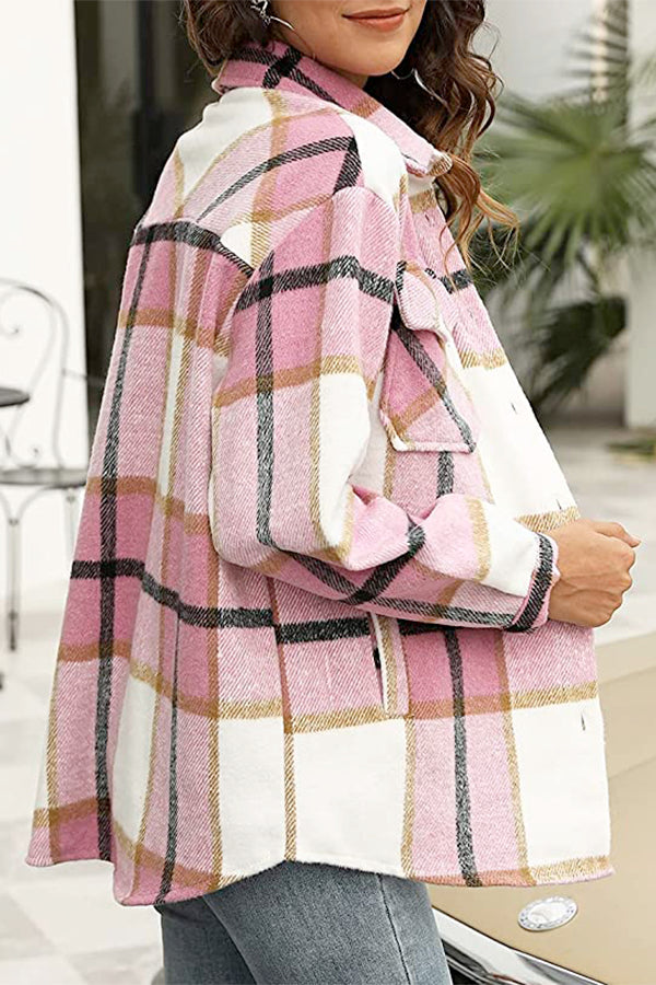 Charming Long Sleeve Plaid Flannel Shirt