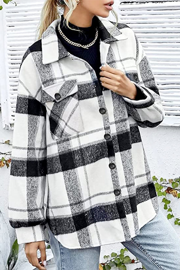Charming Long Sleeve Plaid Flannel Shirt