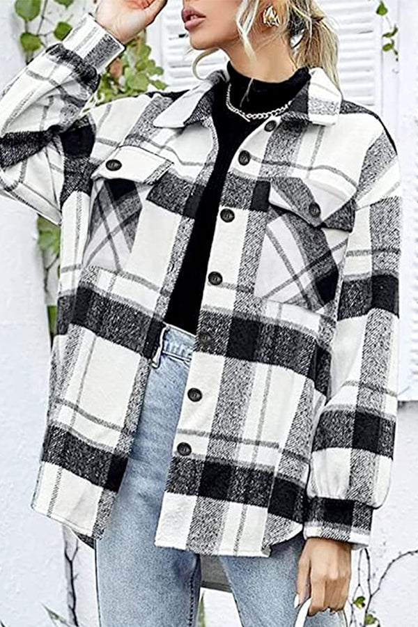 Charming Long Sleeve Plaid Flannel Shirt