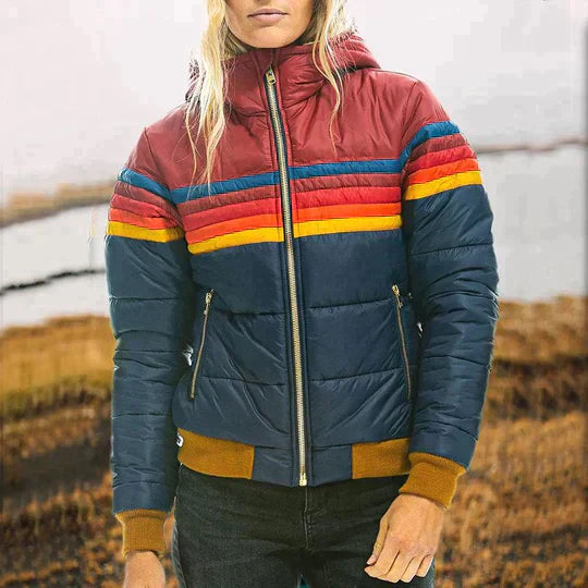 Vibrant Rainbow Print Jacket