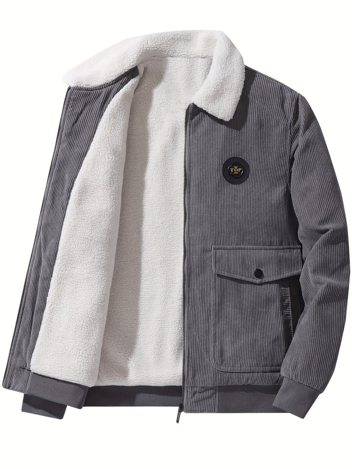 Stylish Corduroy Jacket with Multiple Pockets