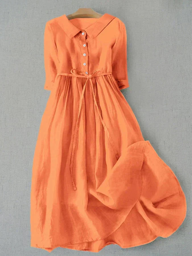 Elegant Linen & Blend Dress for Effortless Style